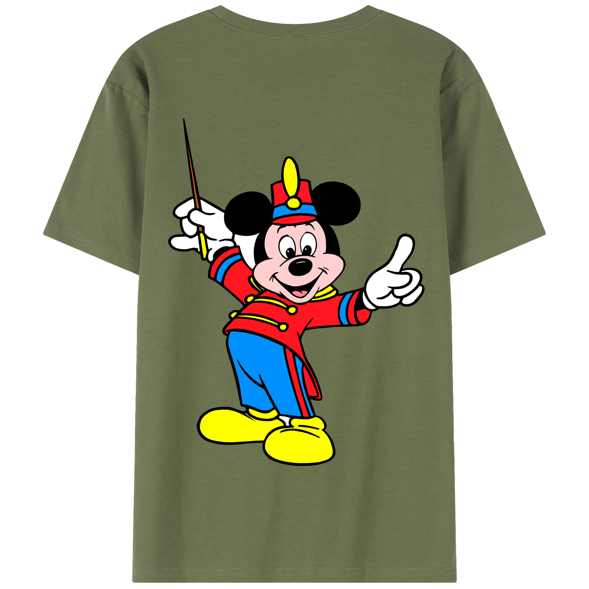 （画像用） ミッキーマウス Mickey Mouse 綿100％半袖Tシャツ（背面プリント）